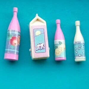 Barbie doll sweet roses refrigerator accessories lot 2
